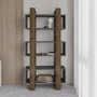 Hanah Home Estantería Milano Walnut, Anthracite - 80x160x28.6 cm
